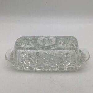 Elegant Crystal Lidded Butter Dish